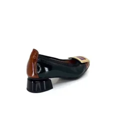 Hispanitas Chi 233141 Salma Cuir Vernis Vert Cuero Fushia*Femme Ballerines