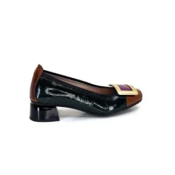 Hispanitas Chi 233141 Salma Cuir Vernis Vert Cuero Fushia*Femme Ballerines