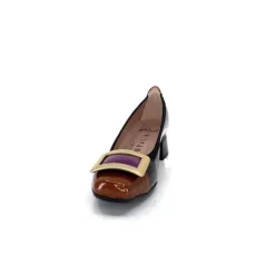Hispanitas Chi 233141 Salma Cuir Vernis Vert Cuero Fushia*Femme Ballerines