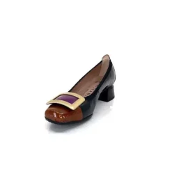 Hispanitas Chi 233141 Salma Cuir Vernis Vert Cuero Fushia*Femme Ballerines