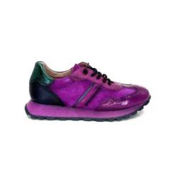Hispanitas Hi 233073 Loira Cuir Vernis Et Daim Fushia*Femme Baskets