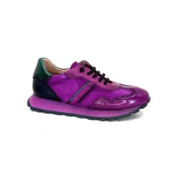 Hispanitas Hi 233073 Loira Cuir Vernis Et Daim Fushia*Femme Baskets