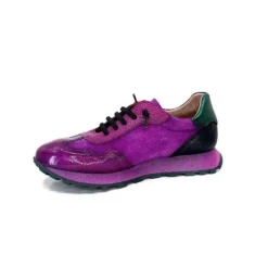 Hispanitas Hi 233073 Loira Cuir Vernis Et Daim Fushia*Femme Baskets