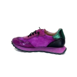 Hispanitas Hi 233073 Loira Cuir Vernis Et Daim Fushia*Femme Baskets