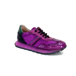 Hispanitas Hi 233073 Loira Cuir Vernis Et Daim Fushia*Femme Baskets