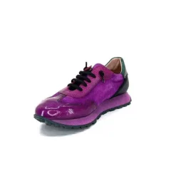 Hispanitas Hi 233073 Loira Cuir Vernis Et Daim Fushia*Femme Baskets