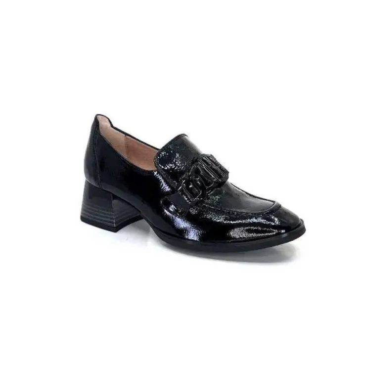 Hispanitas Hi232992 Charlize Cuir Vernis Noir*Femme Mocassins