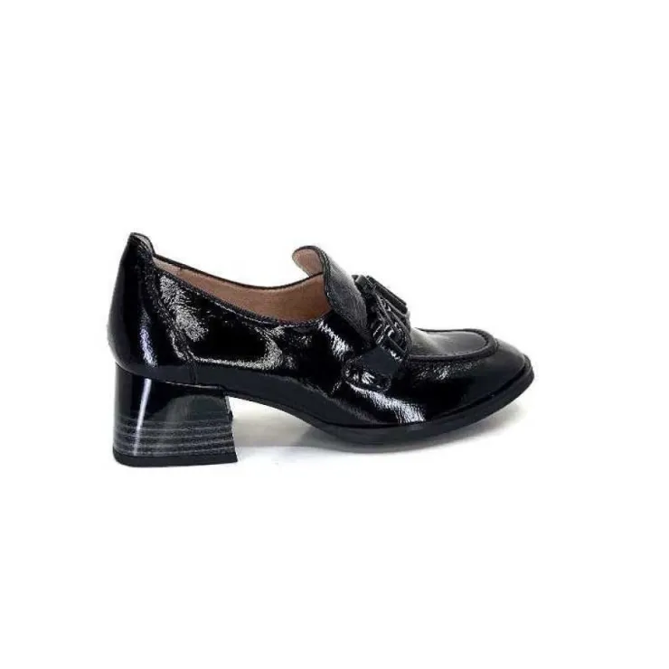 Hispanitas Hi232992 Charlize Cuir Vernis Noir*Femme Mocassins