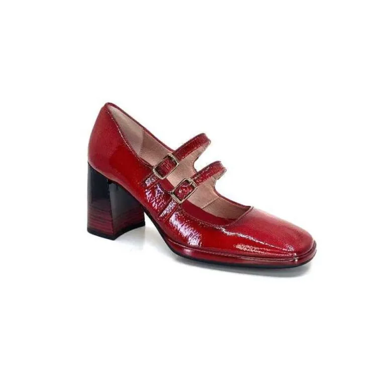 Hispanitas Hi232922 Monaco Cuir Vernis Rouge*Femme Escarpins