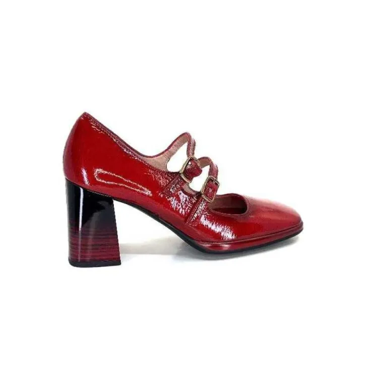 Hispanitas Hi232922 Monaco Cuir Vernis Rouge*Femme Escarpins