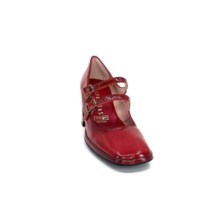 Hispanitas Hi232922 Monaco Cuir Vernis Rouge*Femme Escarpins