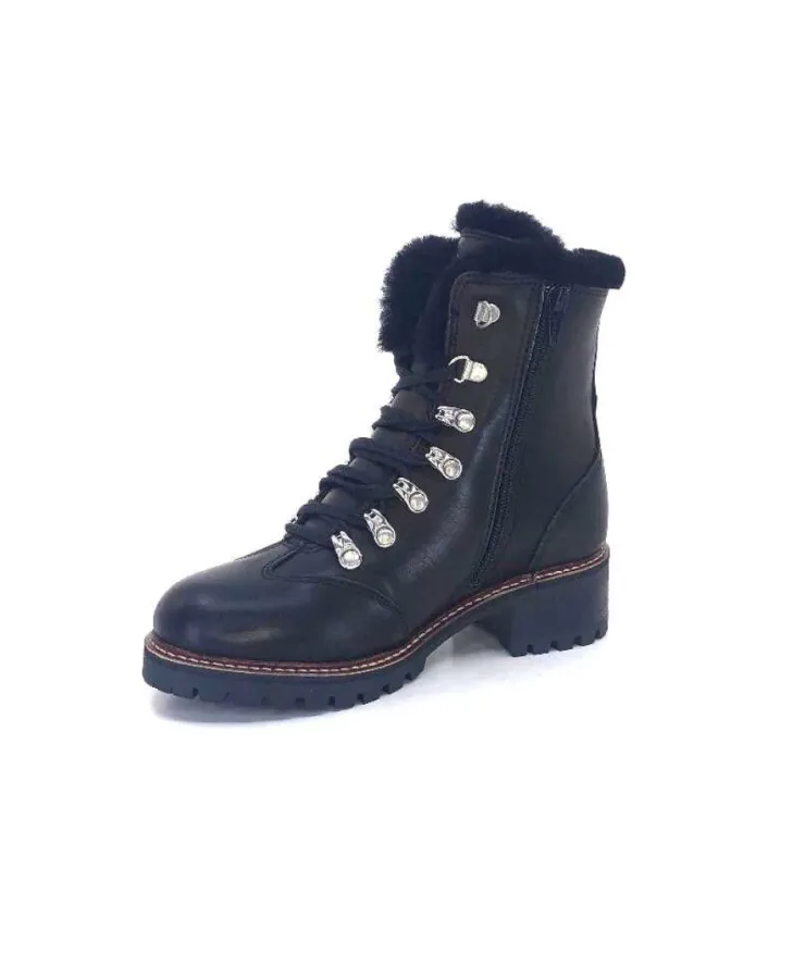 gemilli sarl Hooper Shoes Albe Cuir Noir*Femme Fourrées