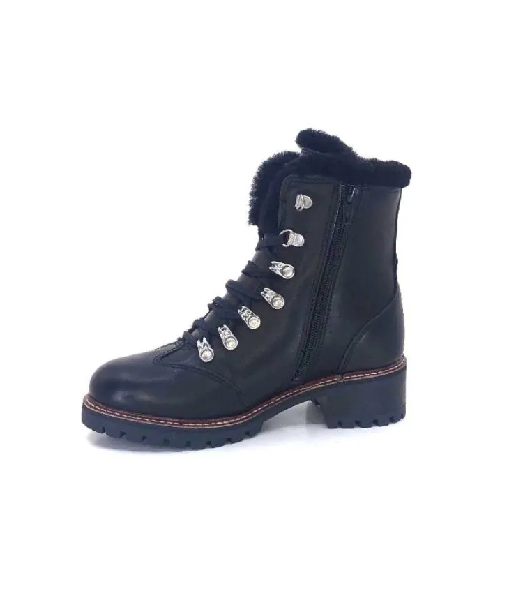 gemilli sarl Hooper Shoes Albe Cuir Noir*Femme Fourrées