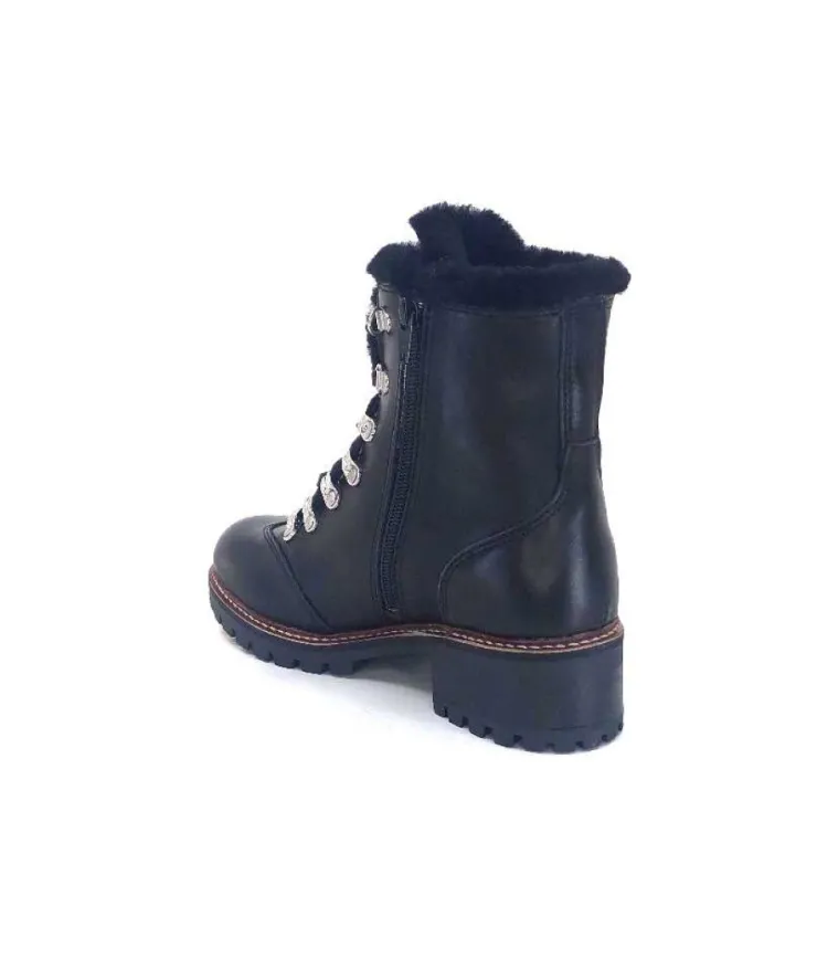 gemilli sarl Hooper Shoes Albe Cuir Noir*Femme Fourrées