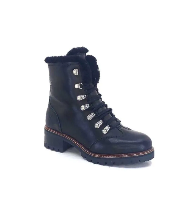 gemilli sarl Hooper Shoes Albe Cuir Noir*Femme Fourrées
