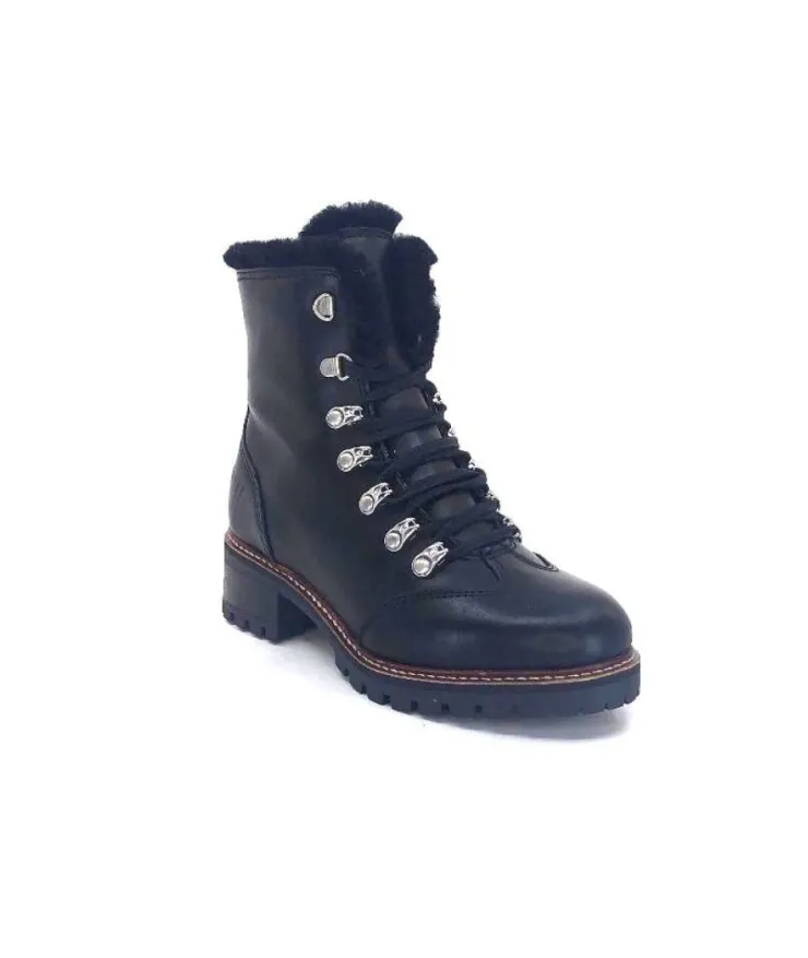 gemilli sarl Hooper Shoes Albe Cuir Noir*Femme Fourrées