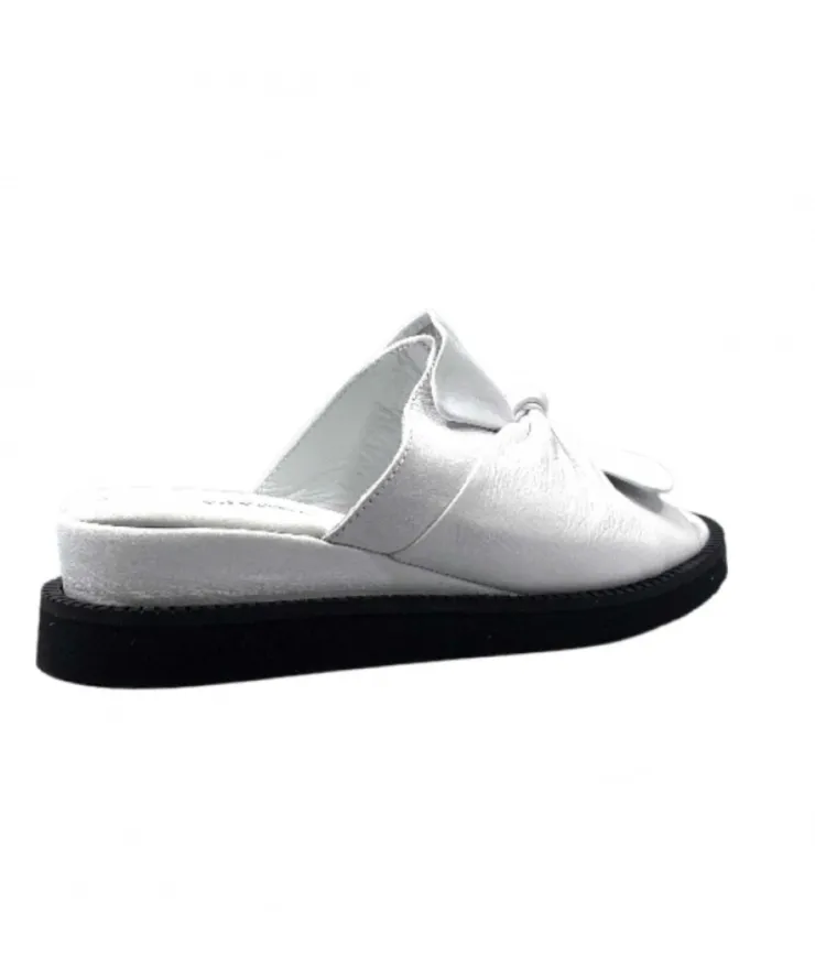 Ivoire-354 Ivoire 107 911 Cuir Blanc*Femme Mules