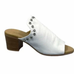 Ivoire0401a Ivoire 500 3004 Cuir Blanc*Femme Mules