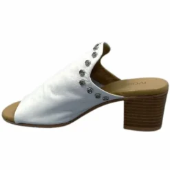 Ivoire0401a Ivoire 500 3004 Cuir Blanc*Femme Mules