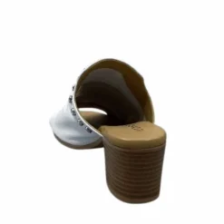 Ivoire0401a Ivoire 500 3004 Cuir Blanc*Femme Mules