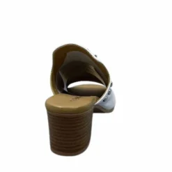 Ivoire0401a Ivoire 500 3004 Cuir Blanc*Femme Mules
