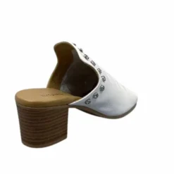 Ivoire0401a Ivoire 500 3004 Cuir Blanc*Femme Mules