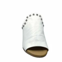 Ivoire0401a Ivoire 500 3004 Cuir Blanc*Femme Mules