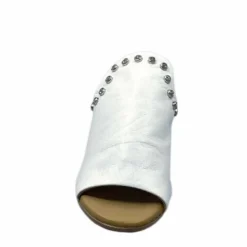 Ivoire0401a Ivoire 500 3004 Cuir Blanc*Femme Mules