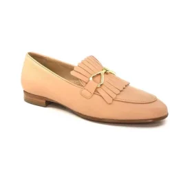 Ivoire0575a Ivoire 54535 Ambrosio Cuir Bone*Femme Mocassins