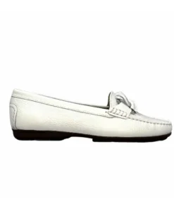 Ivoire0236a Ivoire 6341 Cannes Cuir Blanc*Femme Mocassins