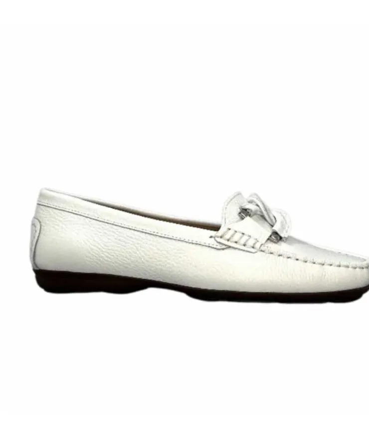 Ivoire0236a Ivoire 6341 Cannes Cuir Blanc*Femme Mocassins