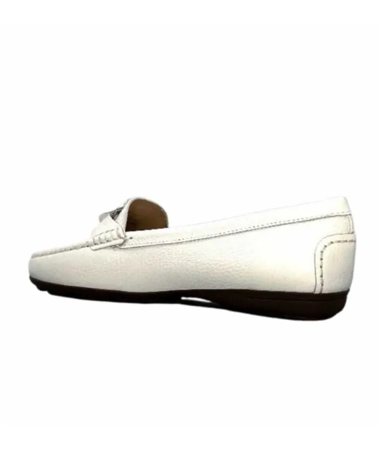 Ivoire0236a Ivoire 6341 Cannes Cuir Blanc*Femme Mocassins