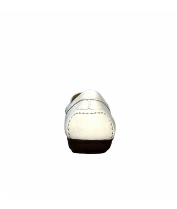 Ivoire0236a Ivoire 6341 Cannes Cuir Blanc*Femme Mocassins