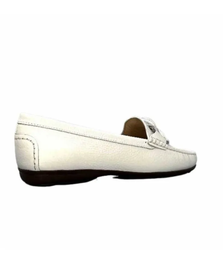 Ivoire0236a Ivoire 6341 Cannes Cuir Blanc*Femme Mocassins