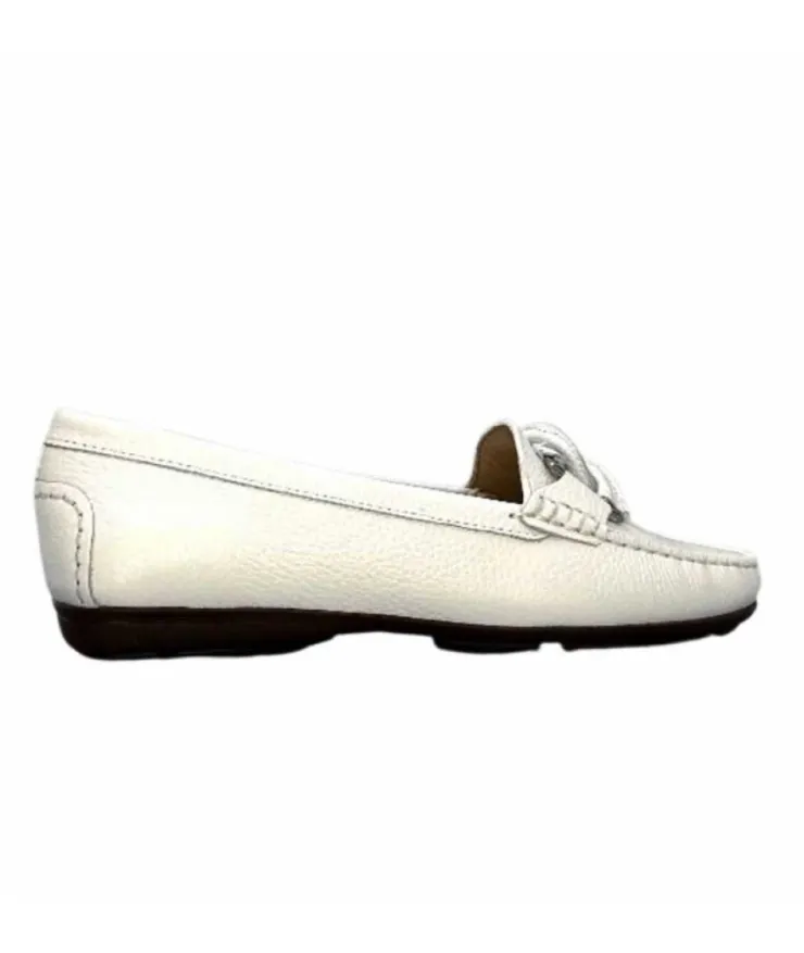 Ivoire0236a Ivoire 6341 Cannes Cuir Blanc*Femme Mocassins