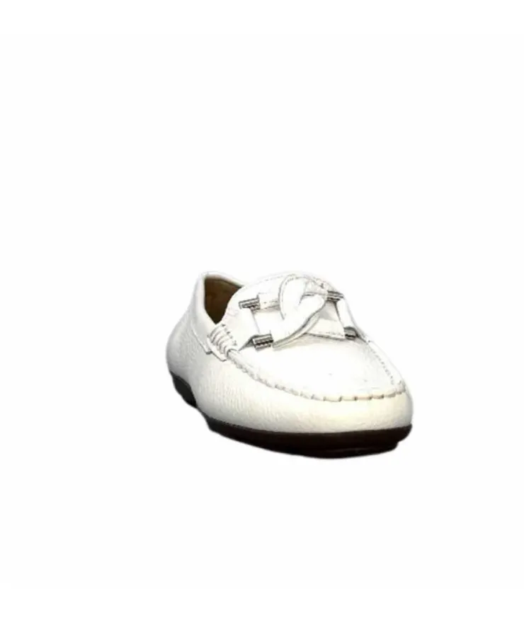 Ivoire0236a Ivoire 6341 Cannes Cuir Blanc*Femme Mocassins