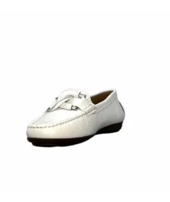 Ivoire0236a Ivoire 6341 Cannes Cuir Blanc*Femme Mocassins