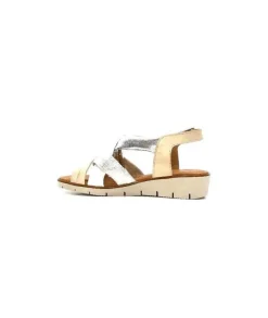 lola canales / calzado pasoli Ivoire 2146 Ceralin Cuir Blanc Beige Argent*Femme Sandales