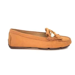 Ivoire0575a Ivoire 60509 Coimbra Nubuck Tan*Femme Mocassins