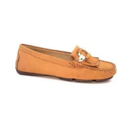 Ivoire0575a Ivoire 60509 Coimbra Nubuck Tan*Femme Mocassins
