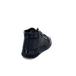 Ivoire0401a Ivoire 500-358 Cuir & Vernis Noir*Femme Baskets