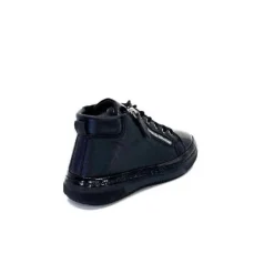 Ivoire0401a Ivoire 500-358 Cuir & Vernis Noir*Femme Baskets