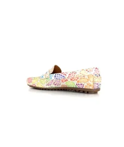 Ivoire0209b Ivoire 10322 Cuir Beige Multicolore*Femme Mocassins