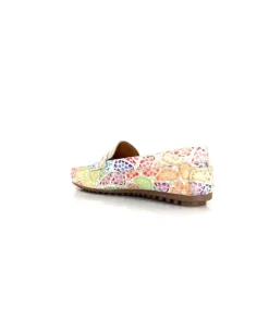 Ivoire0209b Ivoire 10322 Cuir Beige Multicolore*Femme Mocassins