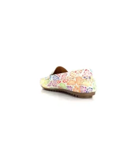Ivoire0209b Ivoire 10322 Cuir Beige Multicolore*Femme Mocassins