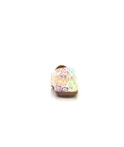 Ivoire0209b Ivoire 10322 Cuir Beige Multicolore*Femme Mocassins