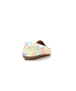 Ivoire0209b Ivoire 10322 Cuir Beige Multicolore*Femme Mocassins