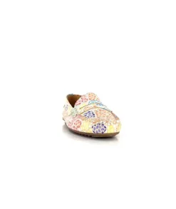 Ivoire0209b Ivoire 10322 Cuir Beige Multicolore*Femme Mocassins