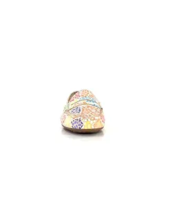 Ivoire0209b Ivoire 10322 Cuir Beige Multicolore*Femme Mocassins