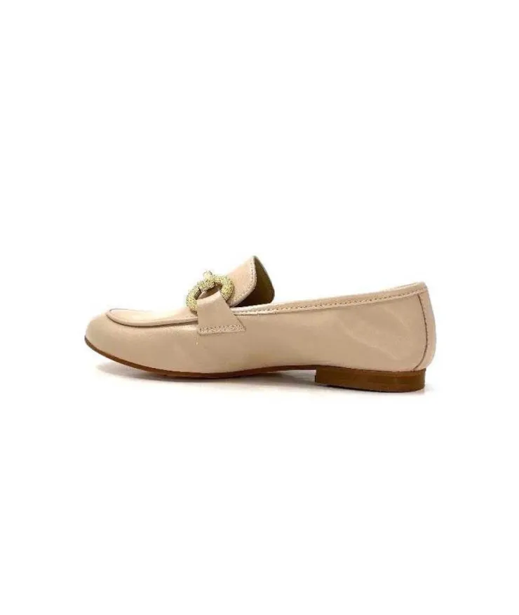 Ivoire0055a Ivoire 321 Cuir Beige Nude*Femme Mocassins